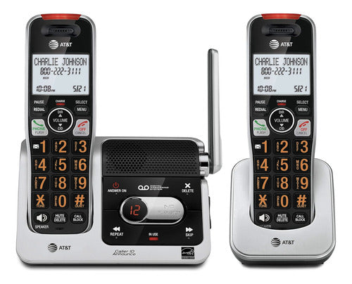 2 Telefonos Inalambricos At&t Bl102-2 Con Contestadora
