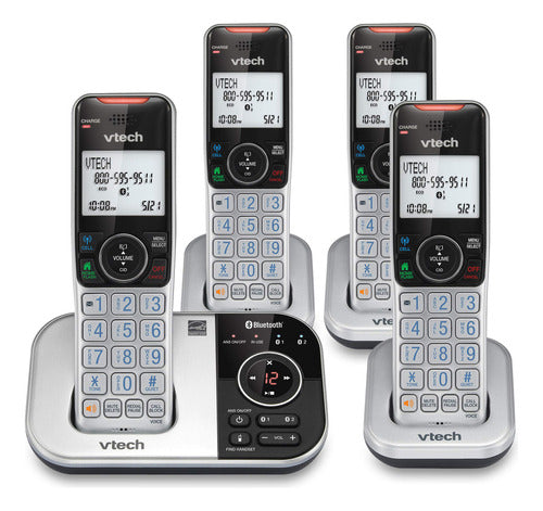 Teléfono Inalámbrico Bluetooth Vtech Vs112-4 Dect 6.0 Con Atendi