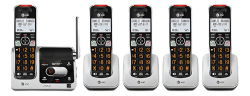 At&t Bl102-5 Dect 6.0 Teléfono Inalámbrico De 5 Auriculares