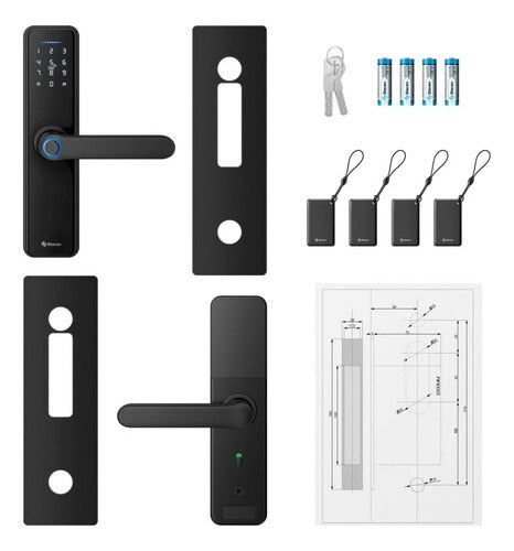 Cerradura Steren Lock-510 Digital Negra Acero Inox.