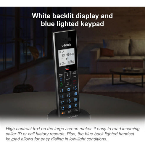 Vtech Ls6381 Telefono Inalambrico Con Bocina Bluetooth Color Negro - Excelente (Reacondicionado)