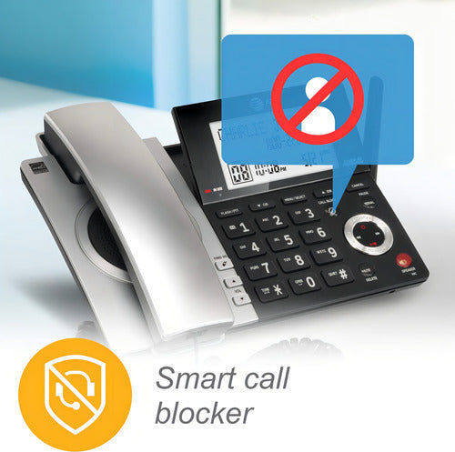 At&t Cl84307 Teléfono Inalámbrico Plateado Con 3 Auriculares - Excelente (Reacondicionado)