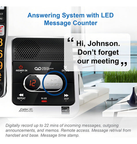 At&t Bl102-3 Teléfono Inalámbrico Negro - Excelente (Reacondicionado)