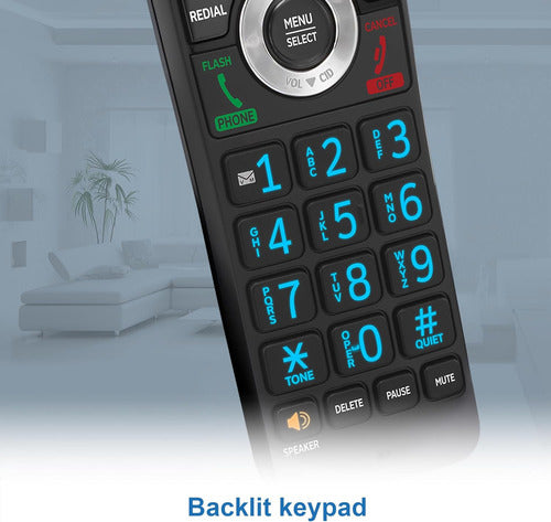 Telefono Inalambrico At&t Gl2101-1m Con Bloqueo Color Marmol Color Blanco