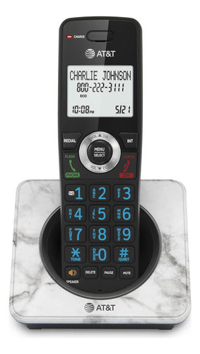 Telefono Inalambrico At&t Gl2101-1m Con Bloqueo Color Marmol Color Blanco