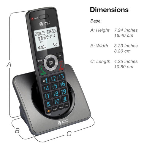 Telefono Inalambrico At&t Gl2101 Con Bloqueo Color Negro