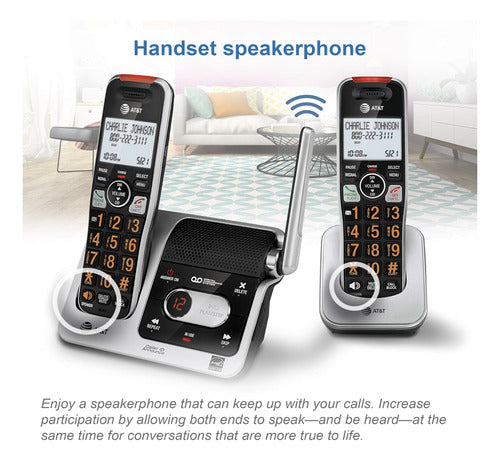 2 Telefonos Inalambricos At&t Bl102-2 Con Contestadora