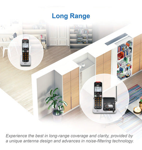 At&t Bl102-3 Dect 6.0 Teléfono Inalámbrico De 3 Auriculares