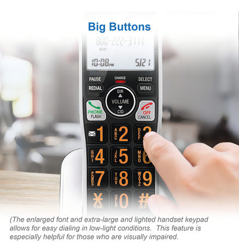 At&t Bl102-3 Dect 6.0 Teléfono Inalámbrico De 3 Auriculares
