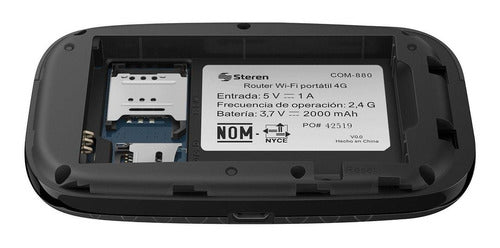 Router Wi-fi* Portátil 4g Desbloqueado Steren Com-880