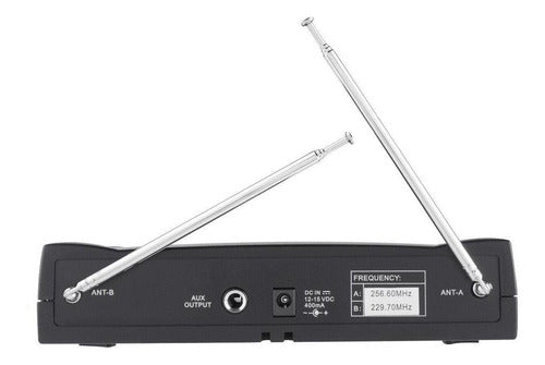 Sistema De 2 Micrófonos Inalambricos Vhf De Solapa | Wr-058