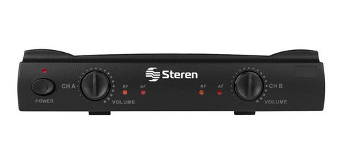 Sistema De 2 Micrófonos Inalambricos Vhf De Solapa | Wr-058