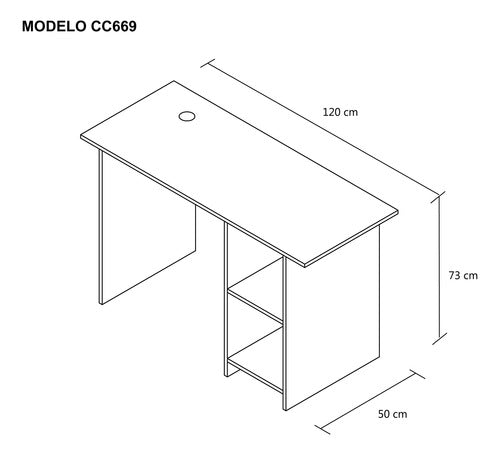 Escritorio De Oficina Listo Para Ensamblar Con Repisas Cafe