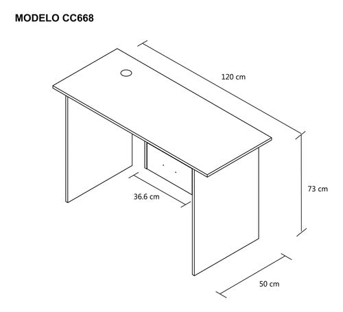 Escritorio De Oficina Listo Para Ensamblar Con Cajon, Cafe