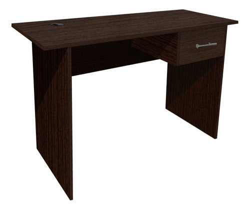 Escritorio De Oficina Listo Para Ensamblar Con Cajon, Cafe