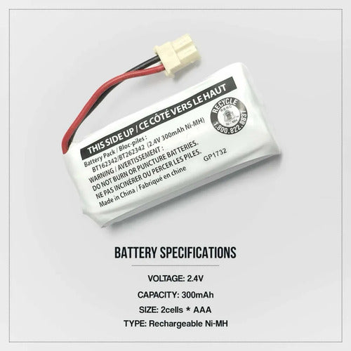 Batería De Repuesto Para Teléfono Inalámbrico Vtech O At&t