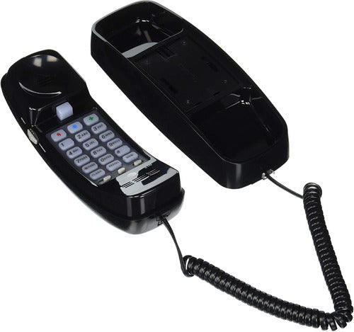At&t 210 Trimline Teléfono Negro Y Botones Iluminados