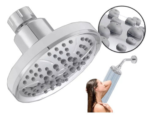 Cabezal De Regadera Redonda Fija Para Baño 10 Cm Universal