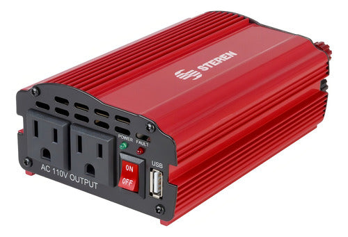 Inversor De Voltaje 12vcd A 110vca / 400w Steren