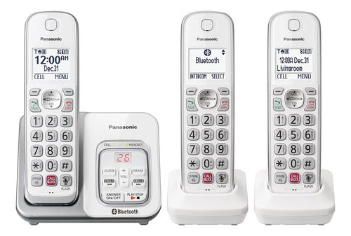 3 Teléfonos Inalámbricos Contestadora Y Bloqueo Panasonic