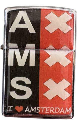 Encendedor Tipo Zippo Amsterdam Xxx