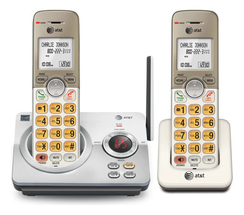 2 Telefonos Inalambricos At&t Con Contestadora Caja Abierta